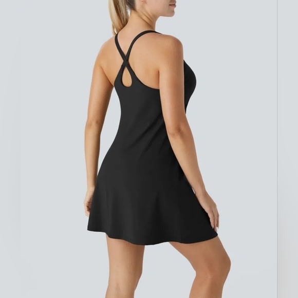 HALARA Dresses & Skirts - Halara SoftlyZero Plush 2-in-1 Workout Dress with Cut Outs Black